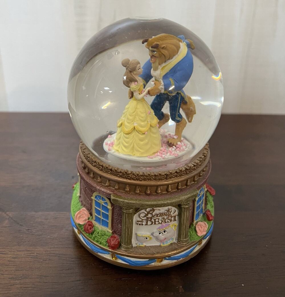 Beauty And The Beast Music Snow Globe 1991